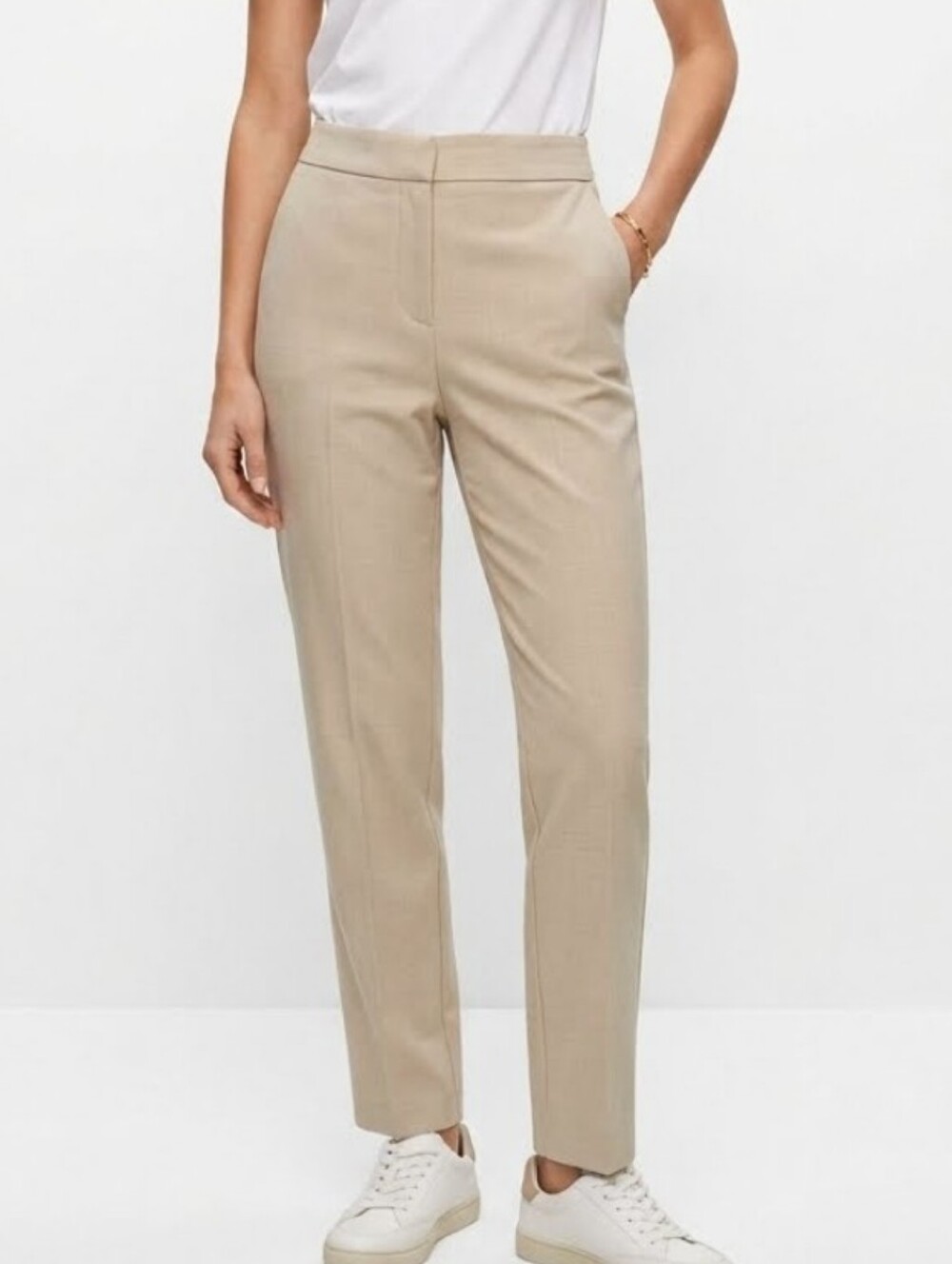 Zara Women's Beige Dress Pants With Pockets Size XS